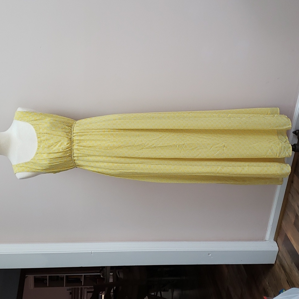 Emma & Michele Yellow Floral Sleeveless Maxi Dress, Size 8 - Picture 1 of 6